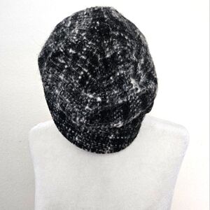 Firenze Made in Italy men's Wool Black Gray Chic Casual Hat.